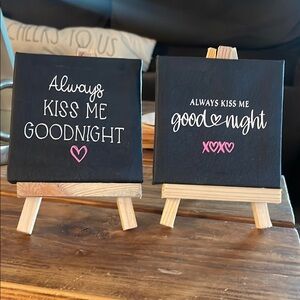 Black and Pink Decorative Canvas Set